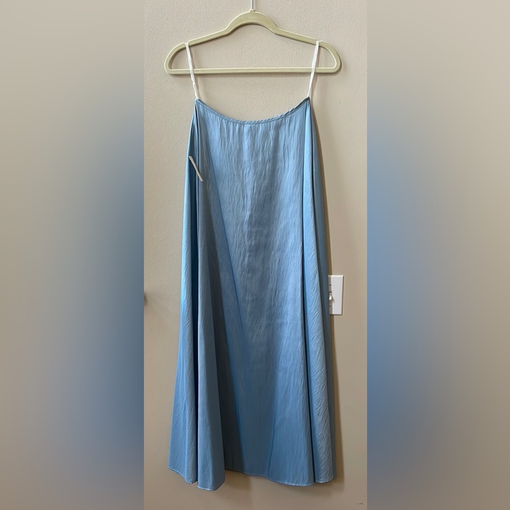 Fanny Vintage Formal Long Skirt Periwinkle Light Blue Size Small